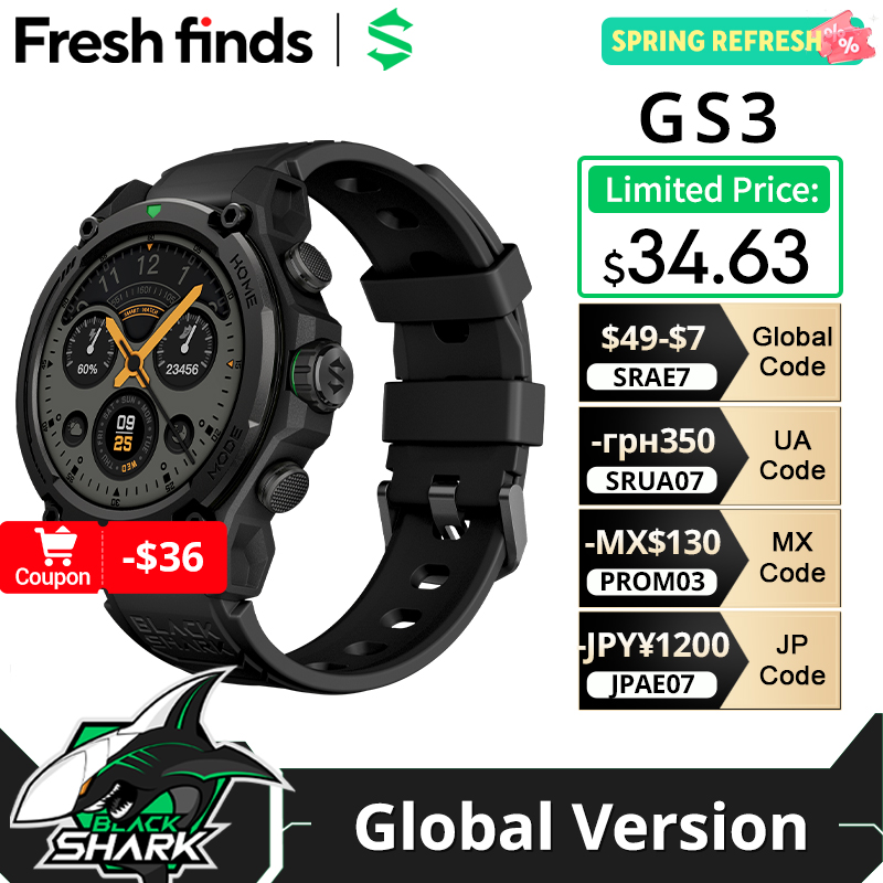 Smartwatch Faces - [World Premiere]Blackshark GS3 Smart Watch Global