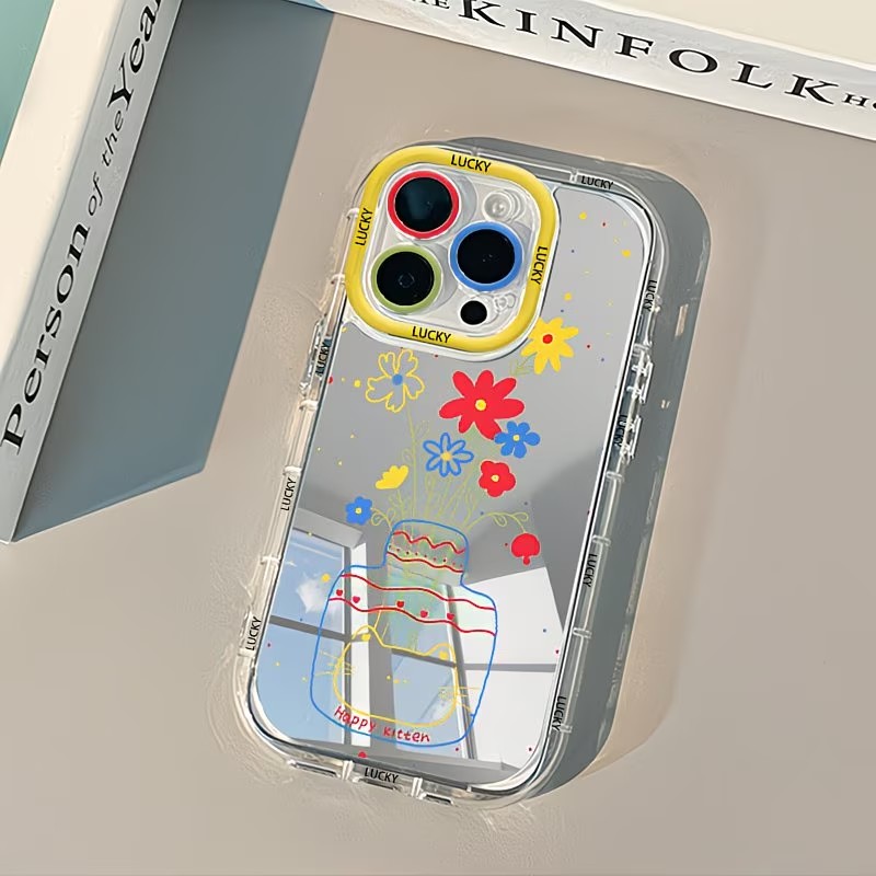 Apple Iphone 16 - Summer Daisy Cat Vase Design Mirror