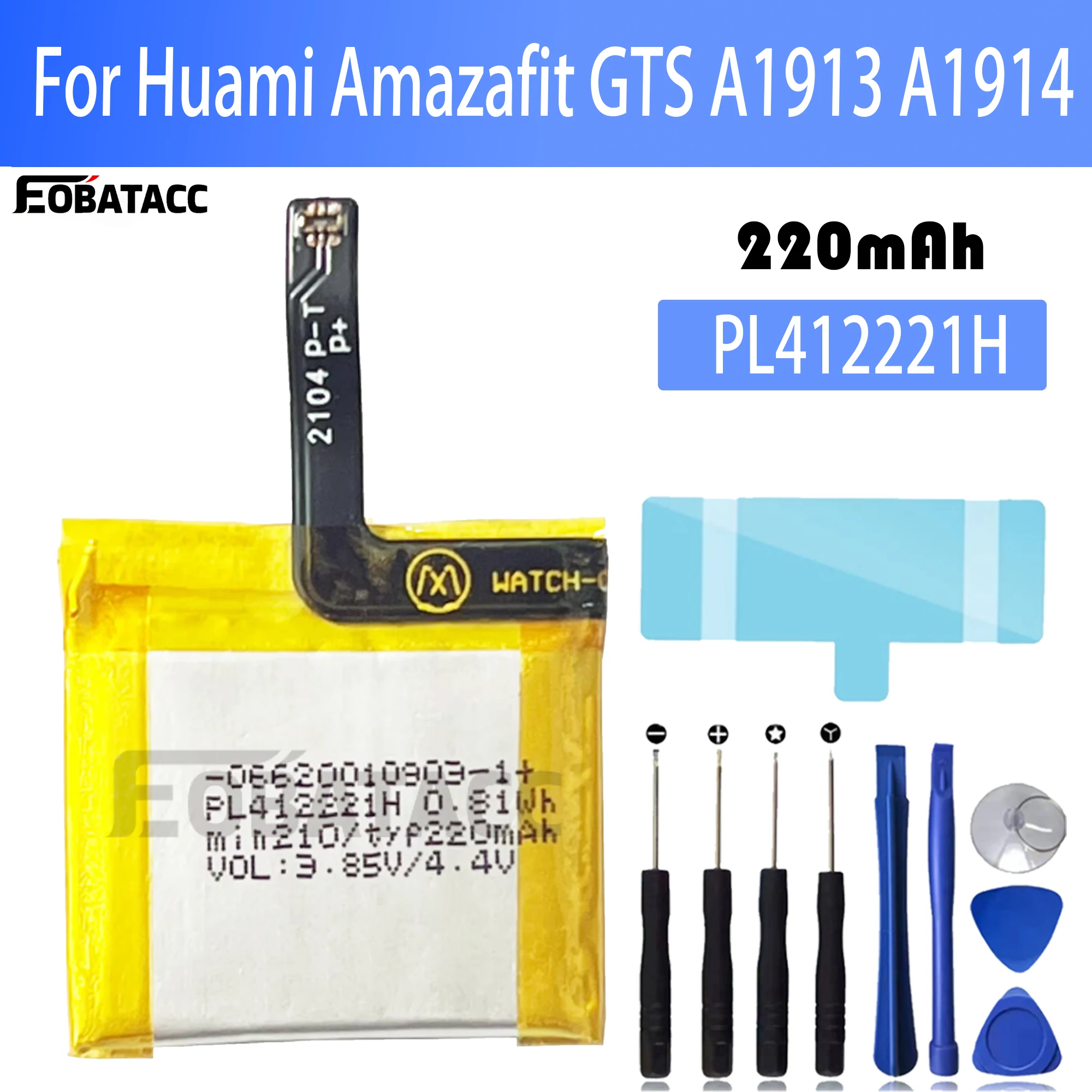100% Original PL412221H Batter - Smartwatch A1914 ulasan dan harga