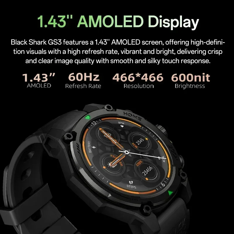 [World Premiere]Blackshark GS3 - Smartwatch Faces ulasan dan harga