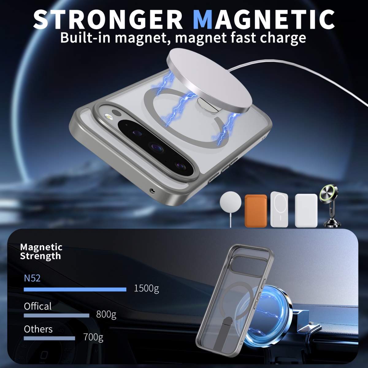 Hybrid Shockproof Magnetic Hid - Magnetic Charging Stand ulasan dan harga