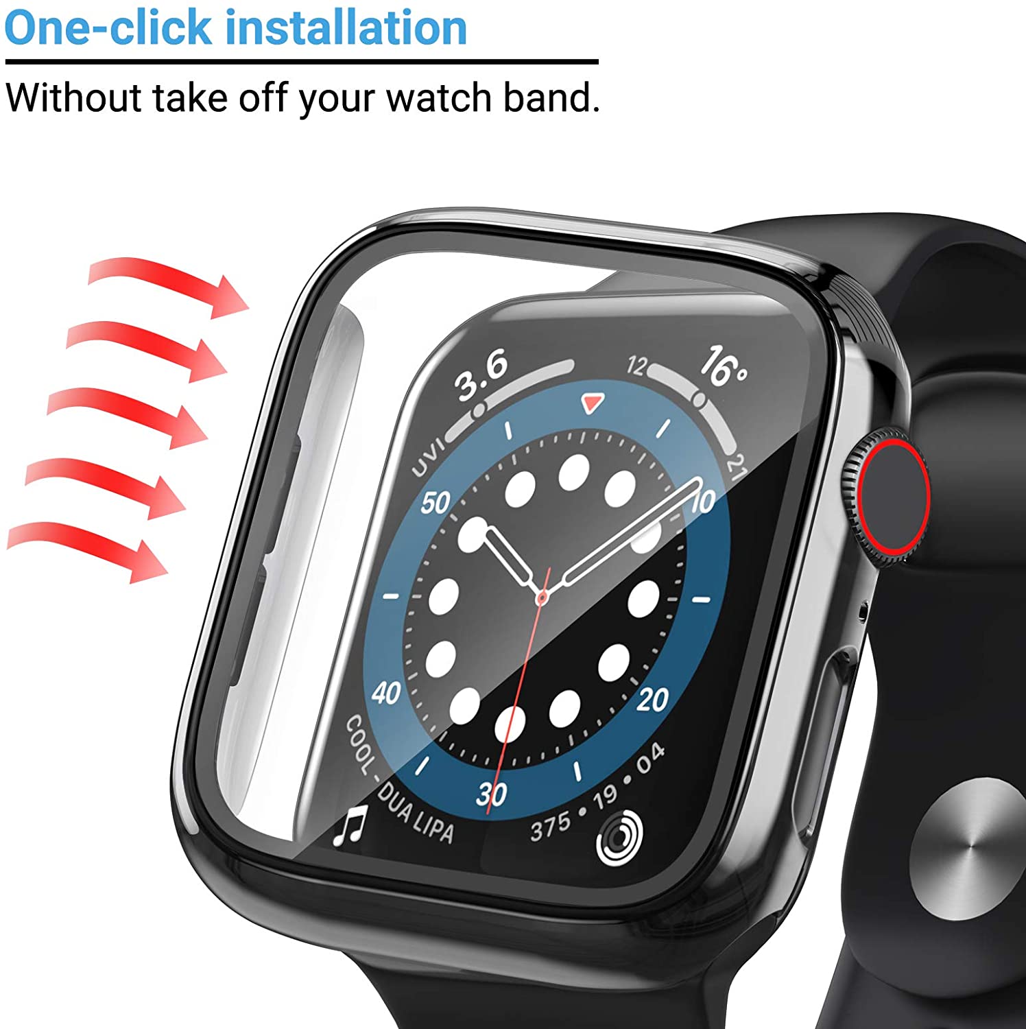 Glass+cover For Apple Watch Ca - Apple Smartwatch Accessories ulasan dan harga