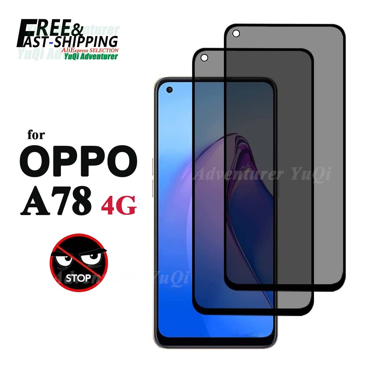 Anti Spy Screen Protector For  - Oppo A78 ulasan dan harga