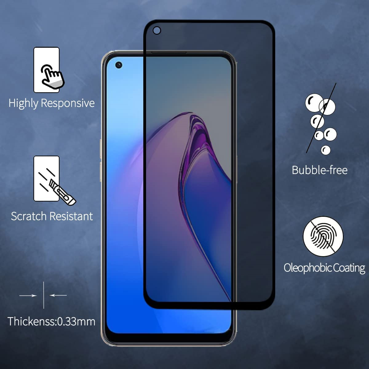 Anti Spy Screen Protector For  - Oppo A78 ulasan dan harga