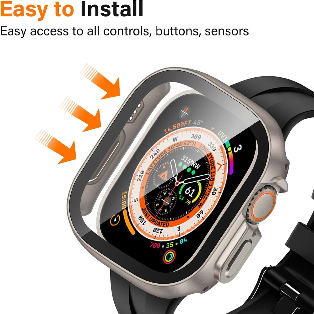 Glass+case For Apple Watch Ult - Apple Smartwatch Accessories ulasan dan harga