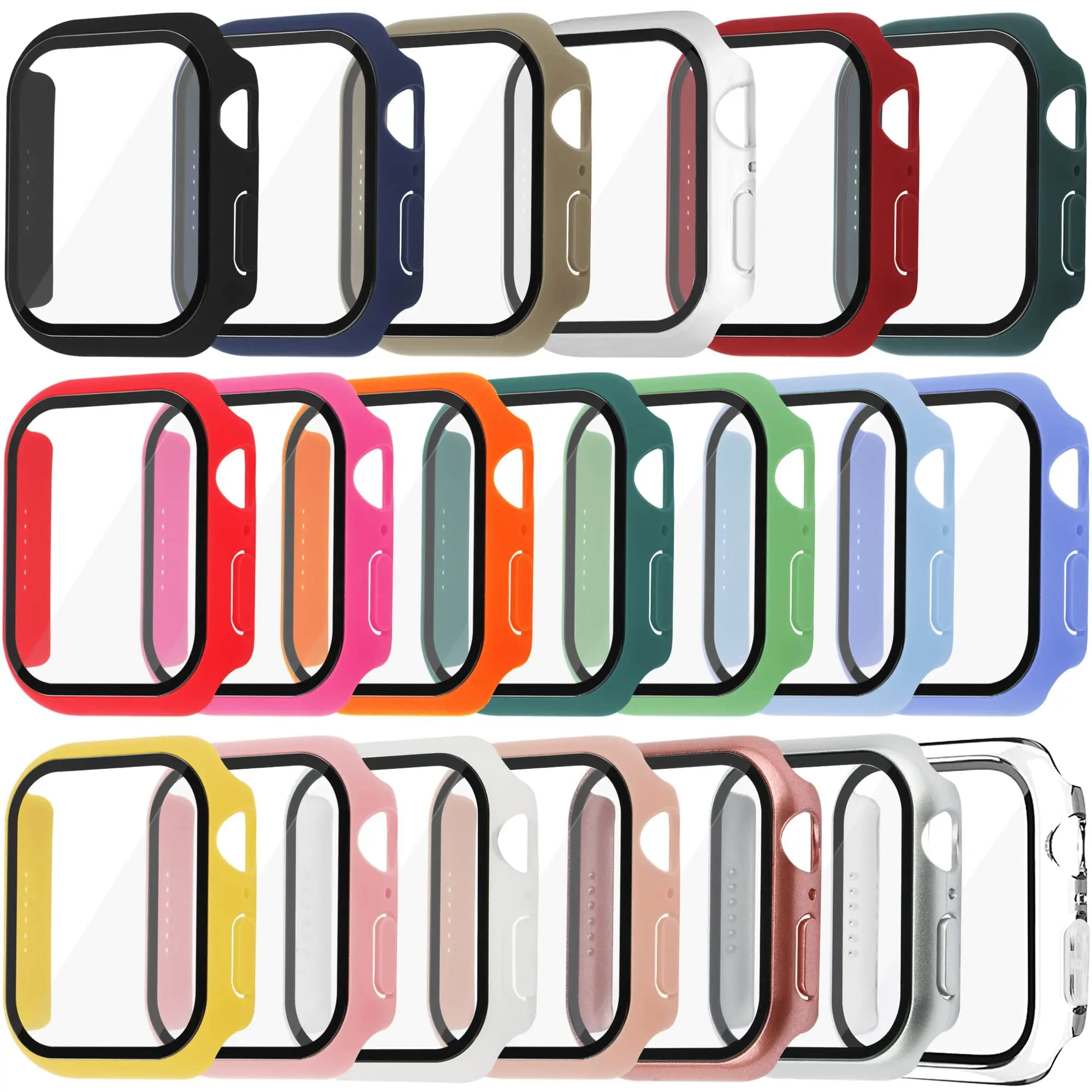 Tempered Glass+Cover For Apple - Apple Smartwatch Accessories ulasan dan harga