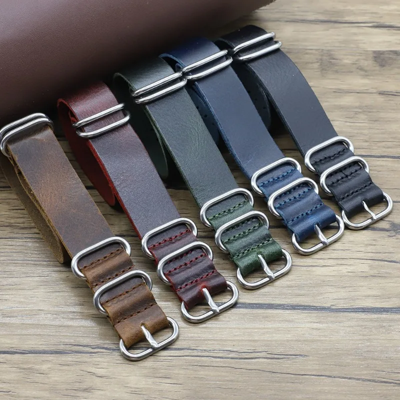 Vintage Genuine Leather Watch  - Nylon Nato Strap ulasan dan harga
