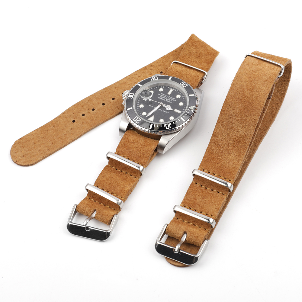 Soft Retro Suede Genuine Leath - Nylon Nato Strap ulasan dan harga