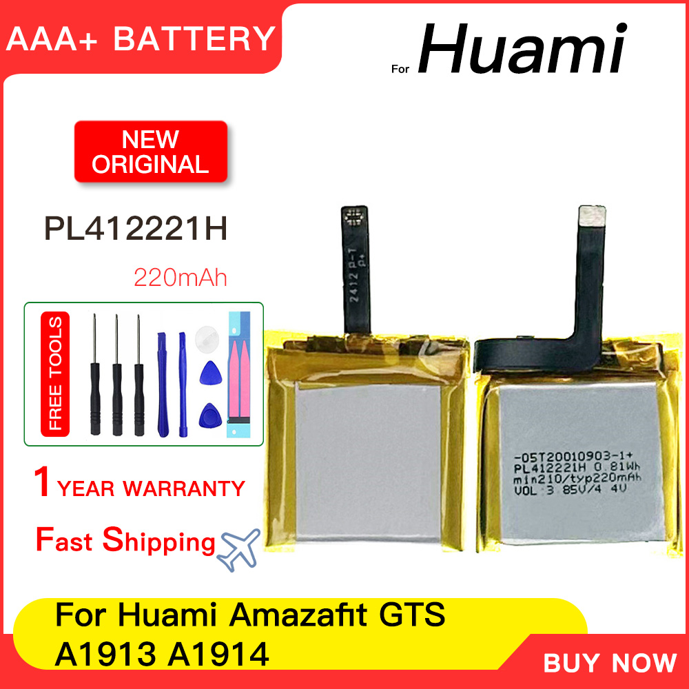 100% genuine 220mAh PL412221H  - Smartwatch A1914 ulasan dan harga