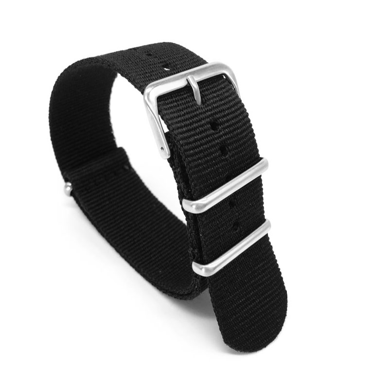 Black Nylon Strap for 16mm 18m - Nylon Nato Strap ulasan dan harga