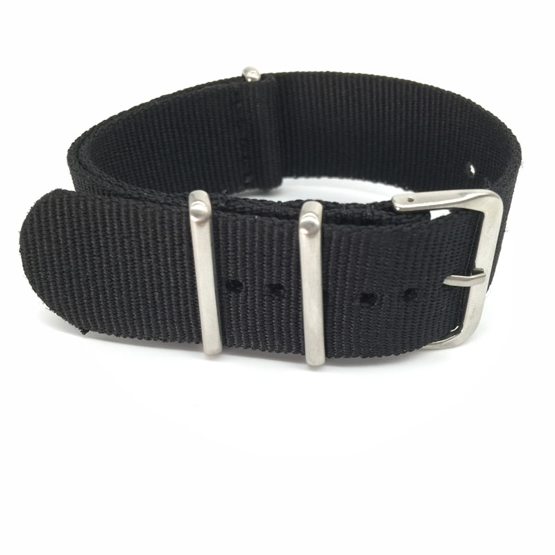 Black Nylon Strap for 16mm 18m - Nylon Nato Strap ulasan dan harga