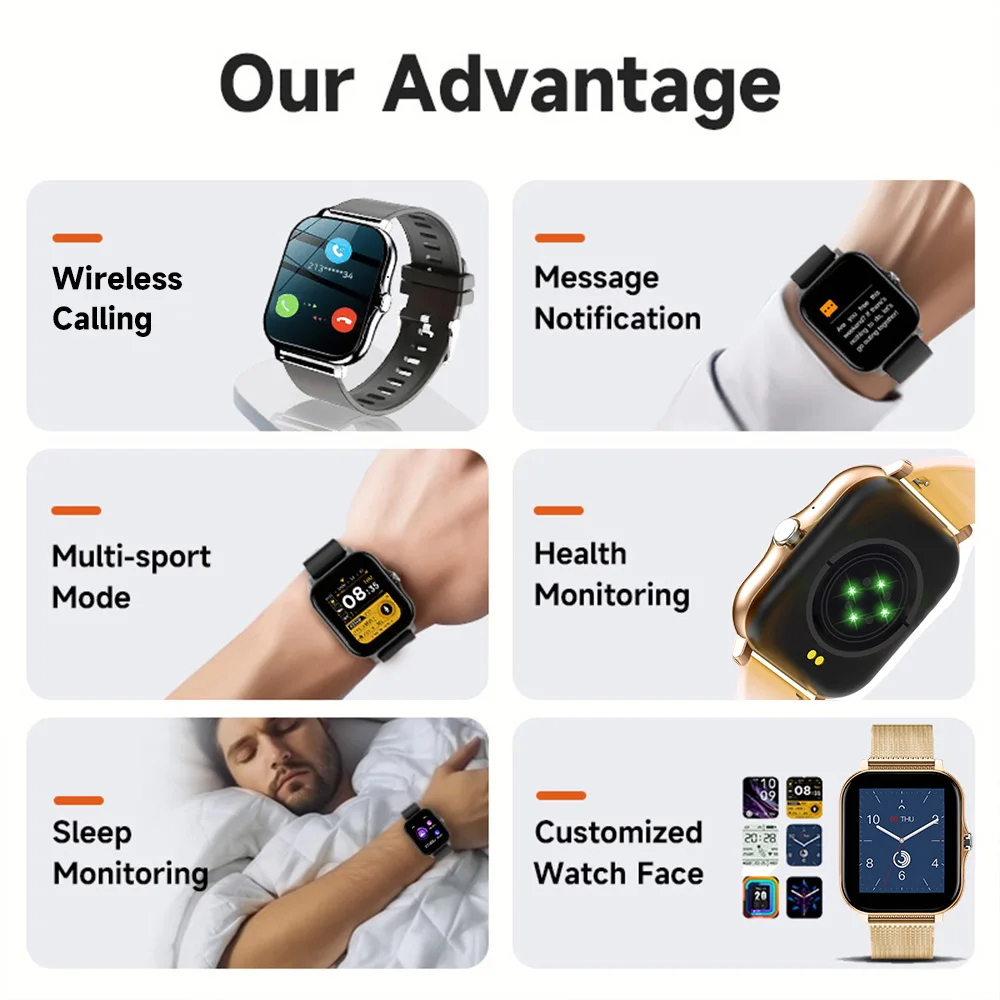 Smart Watch For Android IOS Wa - Smartwatch Instagram ulasan dan harga