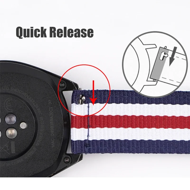 20mm 22mm Woven Nylon Strap fo - Nylon Nato Strap ulasan dan harga