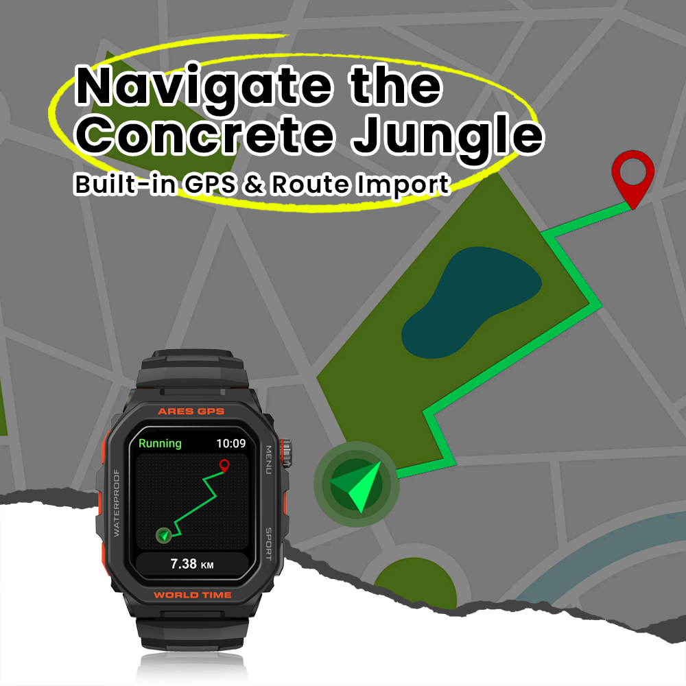 New Zeblaze Ares GPS Smart Wat - Smartwatch Faces ulasan dan harga