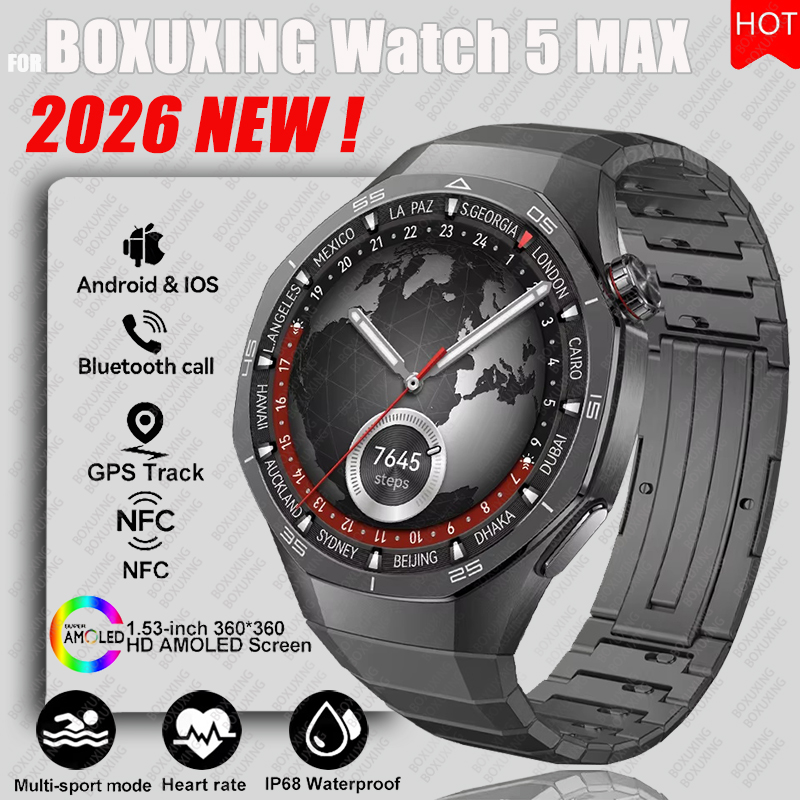 2026 New BOXUXING Watch 5 MAX  - Smartwatch Faces ulasan dan harga