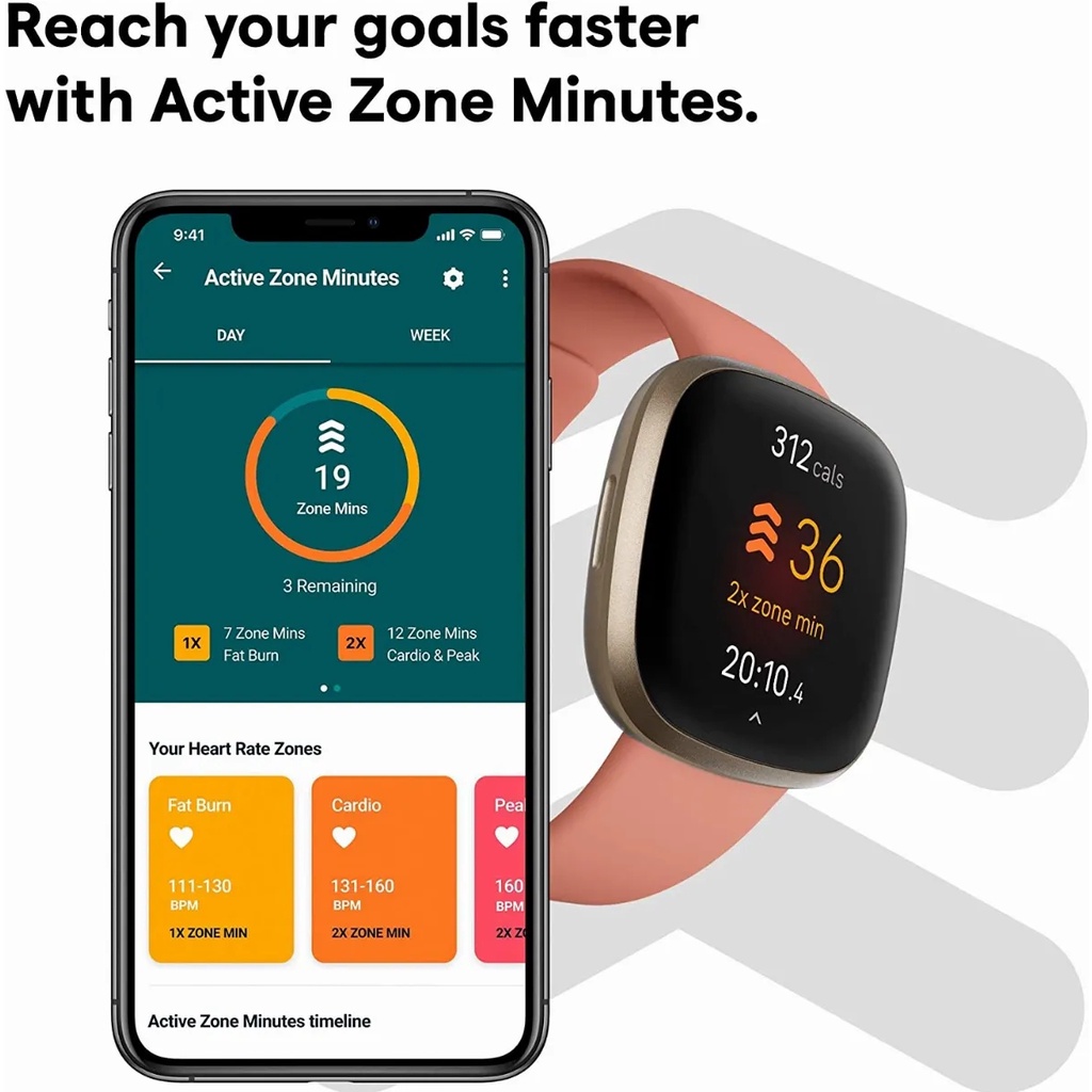 Fitbit Versa 3 Motivational He - Smartwatch X ulasan dan harga