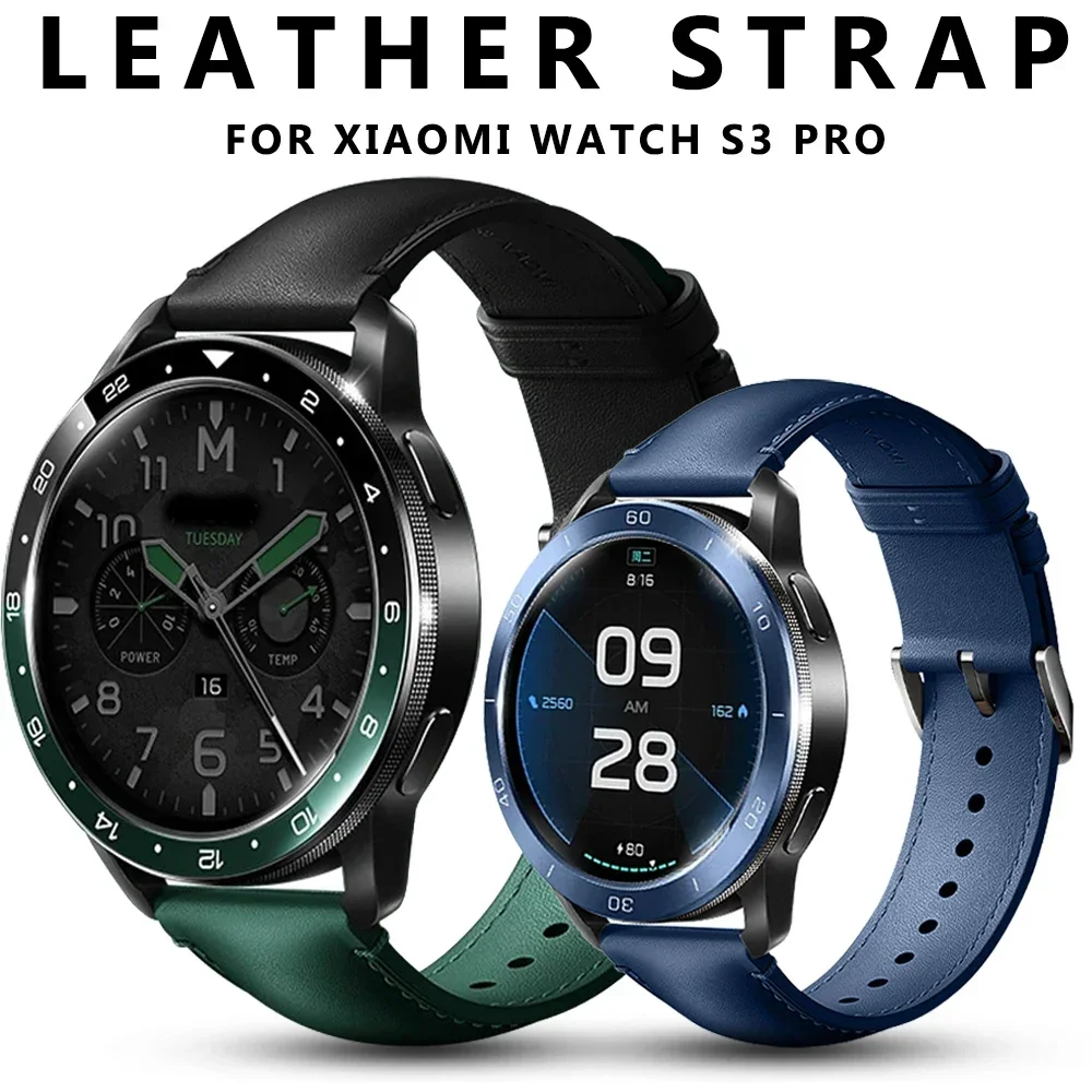 22MM Original Leather Strap fo - Xiaomi Smartwatch S3 Accessories ulasan dan harga